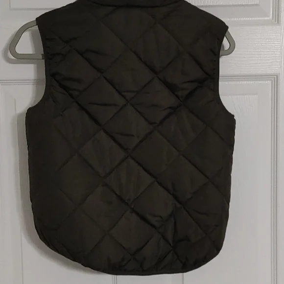 Altar'd State Army Green Quilted Vest with Gold Snap Accent Women's Small EUC - Picture 4 of 4